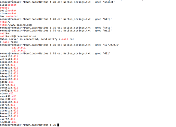 Static Malware Analysis of NetBus Trojan